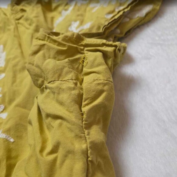 L By Anthropologie The Somerset printed maxi dress yellow embroidered flowers 3 - Picture 5 of 12